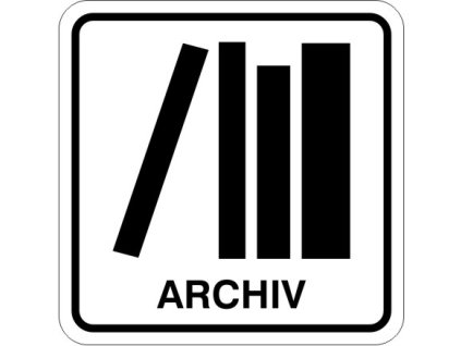 Samolepka Archiv, 11x11 cm