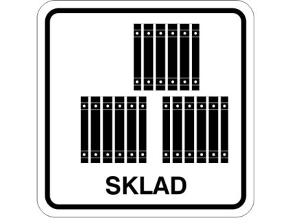 Samolepka Sklad, 8x8 cm