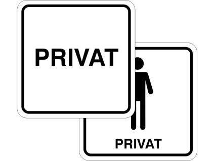 Samolepka Privat, 11x11 cm