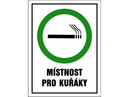 Samolepka Místnost pro kuřáky