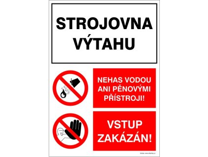 Samolepka Strojovna výtahu, A4