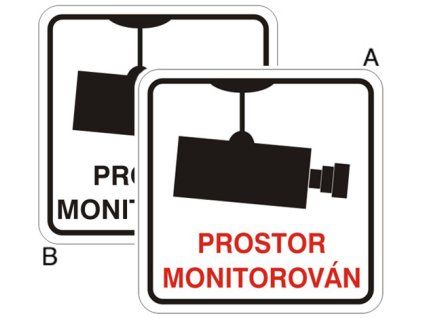 Samolepka Prostor monitorován