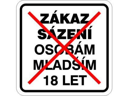 Samolepka Zákaz sázení
