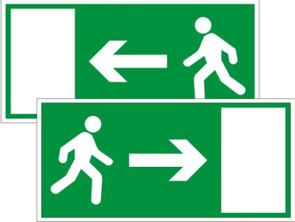 Samolepka Únikový východ, 21x10 cm