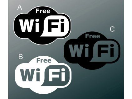 Samolepka Free WiFi, 50 x 34 cm
