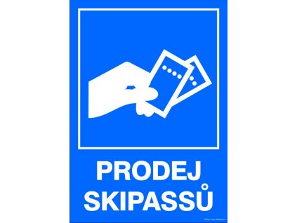 Samolepka Prodej skipassů, A4