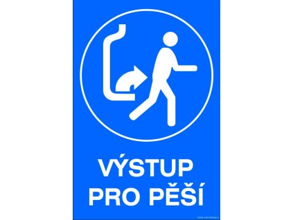 Samolepka Výstup pro pěší, 40 x 60 cm