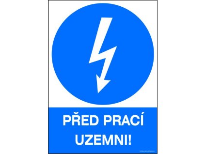 Samolepka Před prací uzemni!, A5