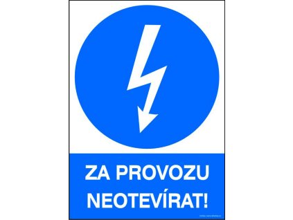 Samolepka Za provozu neotevírat!, A5
