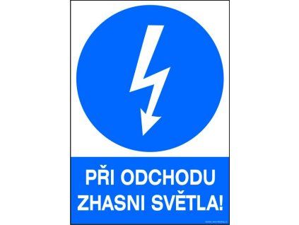 Samolepka Při odchodu zhasni světla!