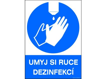 Samolepka Umyj si ruce dezinfekcí, A4