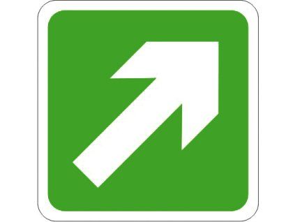 Samolepka Šikmá šipka zelená