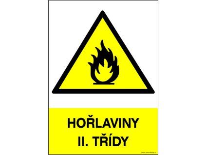 Samolepka Hořlaviny II. třídy