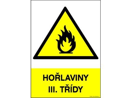 Samolepka Hořlaviny III. třídy