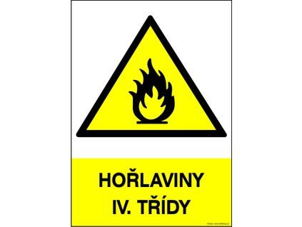 Samolepka Hořlaviny IV. třídy