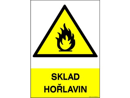 Samolepka Sklad hořlavin, A5