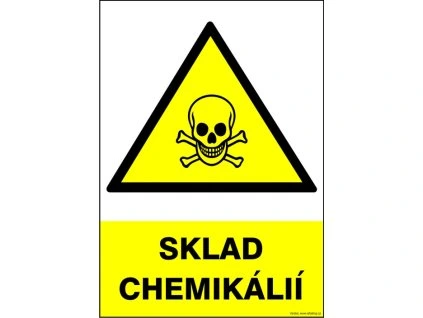Samolepka Sklad chemikálií, A4