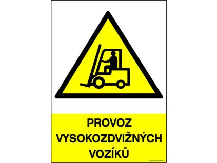 Samolepka Provoz vysokozdvižných vozíků, A4