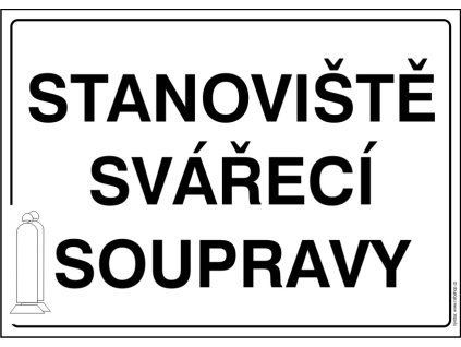 Samolepka Stanoviště svářecí soupravy