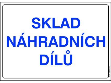 Samolepka Sklad náhradních dílů, A5