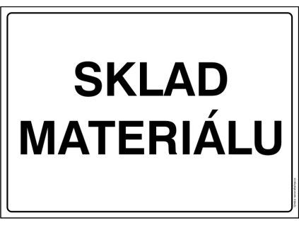 Samolepka Sklad materiálu