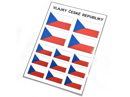Samolepka Vlajka ČR, 13 ks