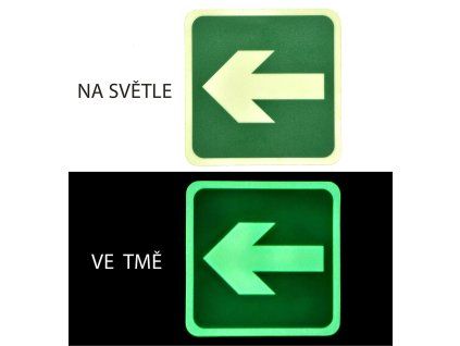 Svíticí samolepka šipka - různé velikosti