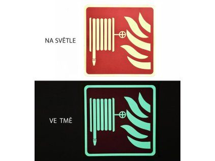 Svítící samolepka Požární hadice