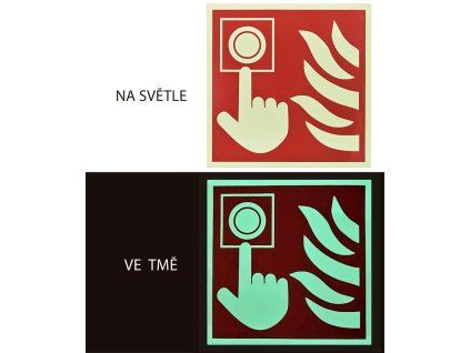 Svítící samolepka Požární hlásič