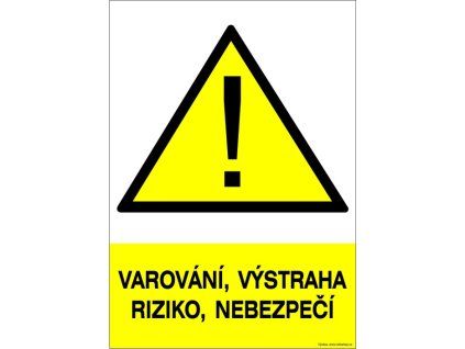 Samolepka Varování, výstraha, riziko, nebezpečí