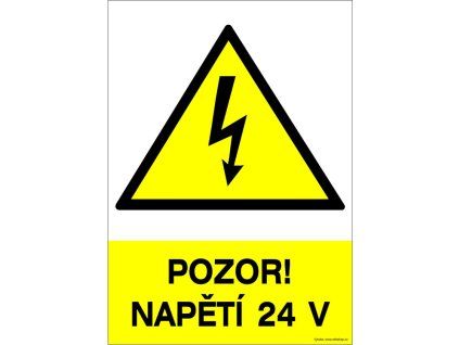 Samolepka Pozor! Napětí 24 V