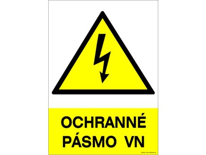 Samolepka Ochranné pásmo VN, 10,5 x 15 cm