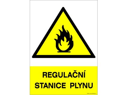 Samolepka Regulační stanice plynu, A4