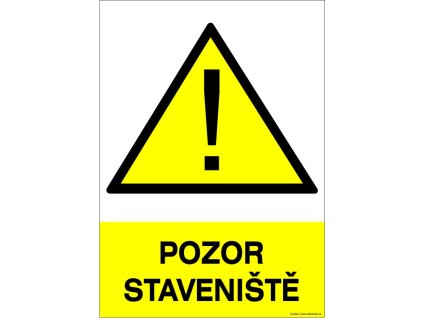 Samolepka Pozor staveniště, A4