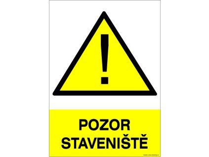 Samolepka Pozor staveniště