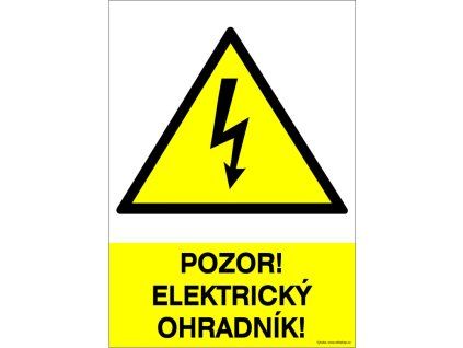 Samolepka Pozor! Elektrický ohradník!