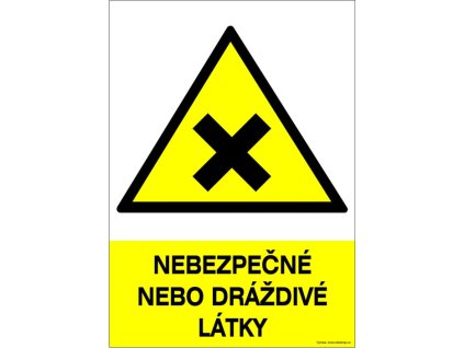 Samolepka Nebezpečné nebo dráždivé látky, A4