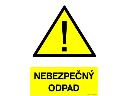 Samolepka Nebezpečný odpad, 7,5 x 10,5 cm