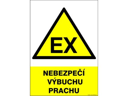 Samolepka Nebezpečí výbuchu prachu, A5