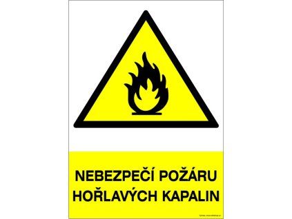 Samolepka Nebezpečí požáru hořlavých kapalin