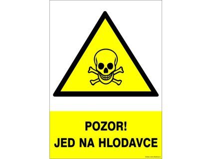 Samolepka Pozor! Jed na hlodavce
