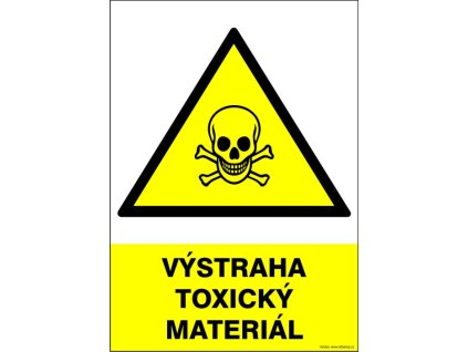 Samolepka Výstraha toxický materiál, A4