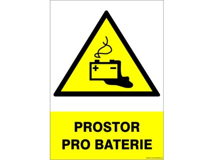 Samolepka Prostor pro baterie, A5