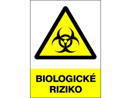 Samolepka Biologické riziko, 7,5 x 10,5 cm