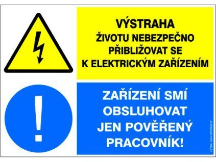 Samolepka Výstraha / Zařízení smí obsluhovat jen..., A5