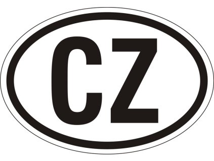 Samolepka CZ, 11,5 x 17,5 cm (ovál)