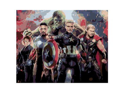 Malování podle čísel - Avengers Endgame, 40 x 50 cm