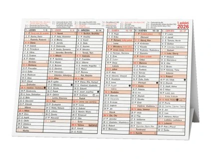 Stolní kalendář 2026 Stříškový