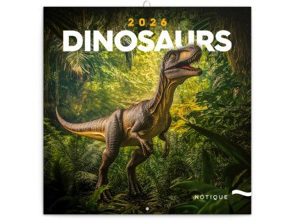 Nástěnný kalendář 2026 Dinosauři