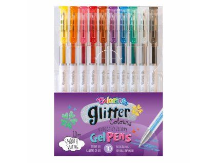 Sada gelových rollerů Colorino Glitter, 10 barev
